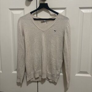 Vineyard Vines Light Beige V-Neck Sweater